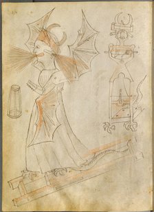 The Fire Witch (From: Bellicorum instrumentorum liber, cum figuris). Artist: Fontana, Giovanni (1395-1455)