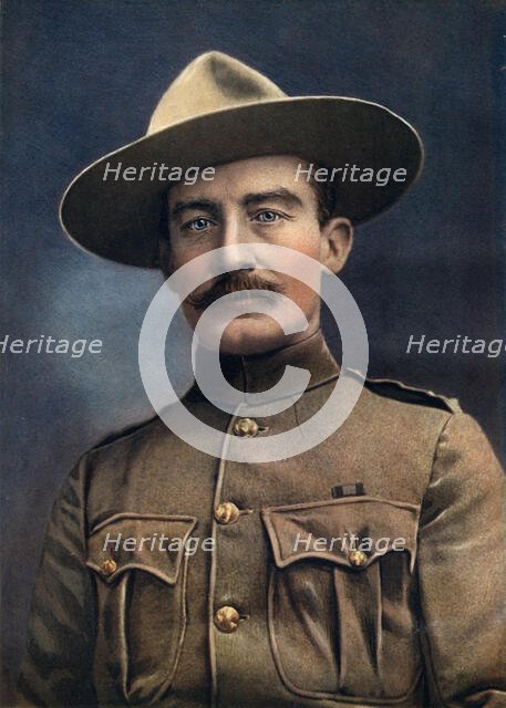 Portrait of Colonel Robert SS Baden-Powell, 1900.  Creator: Elliott & Fry.