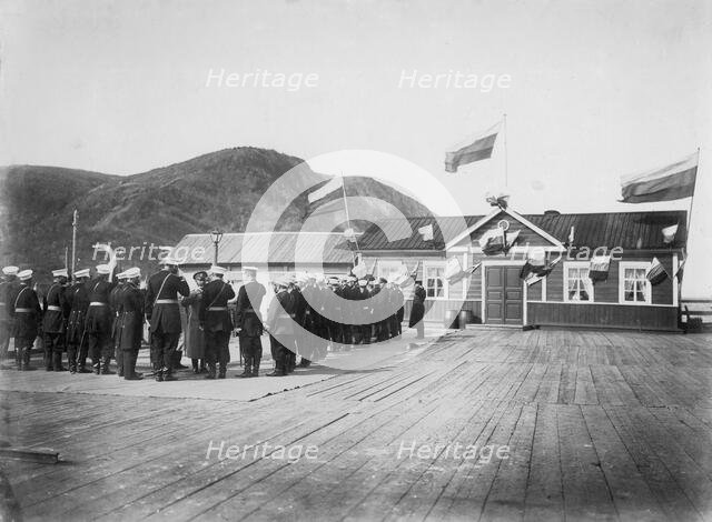 Arrival of a Minister of War in Aleksandrovsk Post in 1903, 1903. Creator: Ivan Nikolaevich Krasnov.