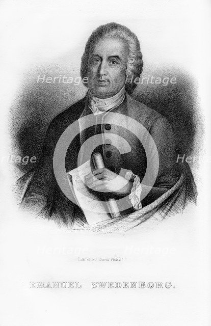 Emanuel Swedenborg, Swedish scientist, philosopher and mystic, (1854). Artist: Unknown
