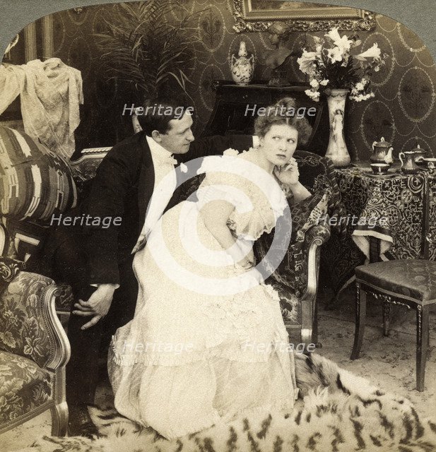 'When a Man Comes Too Near He Goes Too Far'.Artist: Underwood & Underwood