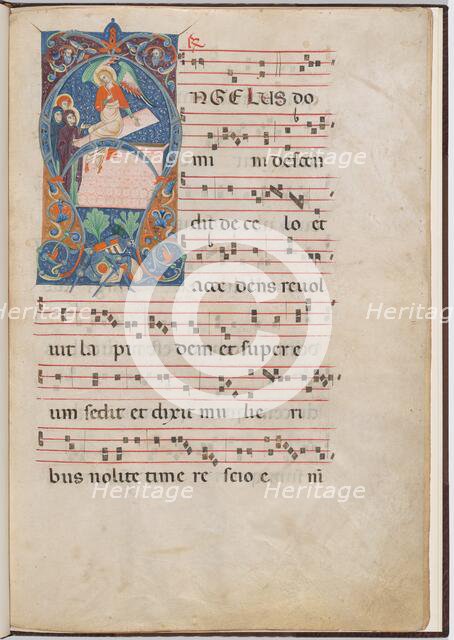 The Three Maries at the Tomb with the Angel of the Resurrection, c. 1275. Creator: Master of Imola.