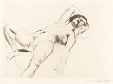 Liegender Weiblicher Akt I (Reclining Female Nude I), 1912. Creator: Lovis Corinth.