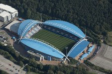 Kirklees Stadium, home of Huddersfield Town Association Football Club, Kirklees, 2020. Creator: Damian Grady.