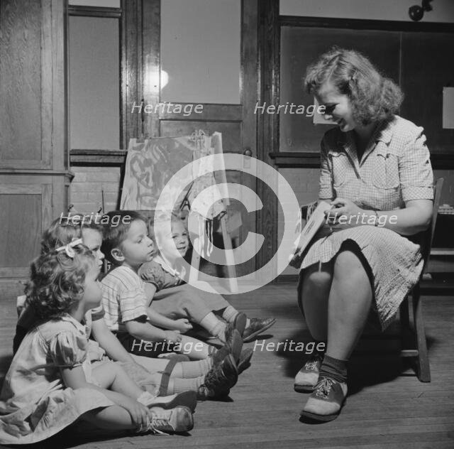 A child care center opened September 15, 1942 for thirty children, New Britain, Connecticut, 1943. Creator: Gordon Parks.