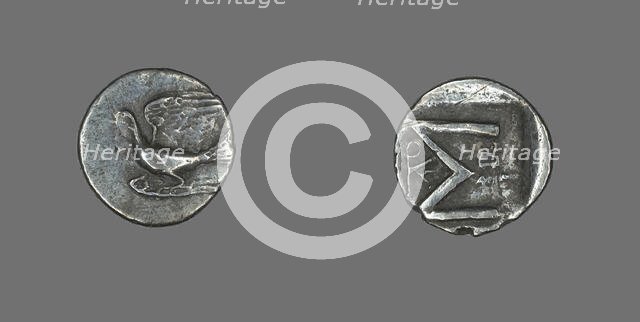 Hemidrachm (Coin) Depicting a Dove, 251-146 BCE. Creator: Unknown.