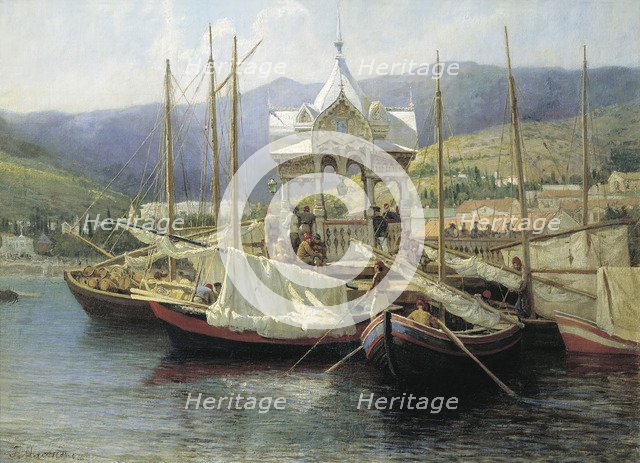 Yalta Harbour', 1890. Creator: Myasoedov, Grigori Grigoryevich (1834-1911).