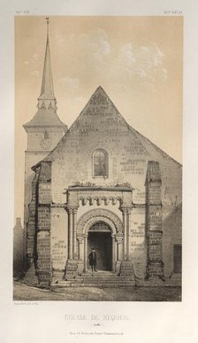 ...Pl. 58, Église De Requeil (Sarthe), 1860. Creator: Victor Petit (French, 1817-1874).