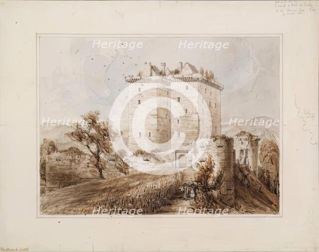 Borthwick Castle, 1848-1852. Creator: Robert William Billings.