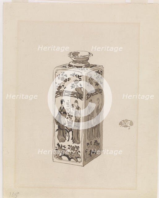Square Canister with Long Neck, 1878. Creator: James Abbott McNeill Whistler.