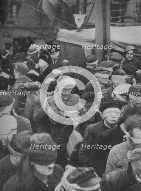 'Snatched from Norway, the Prisoners Come Aboard', 1941.  Artist: Unknown.