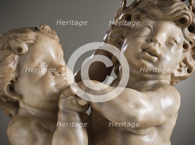 Winged Female Genius Crowning a Putto with a Laurel Wreath (image 2 of 5), 1712. Creator: Paul Heerman.