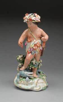 Allegorical Figure of America, Derby, 1770/80. Creator: Derby Porcelain Manufactory England.