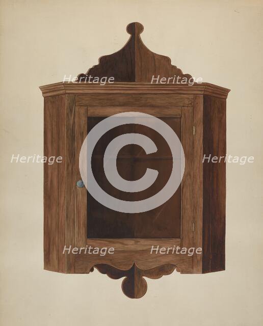 Hanging Corner Cupboard, c. 1938. Creator: Wilbur M Rice.