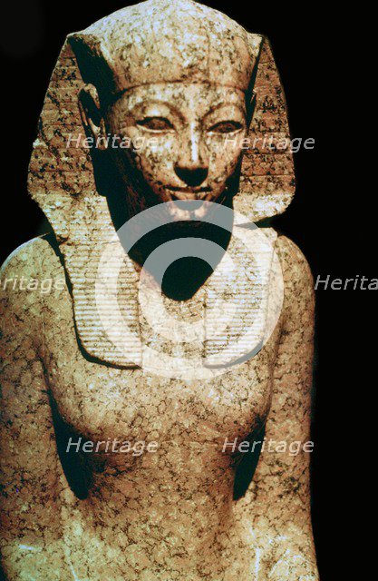 Egyptian sculpture of Queen Hatsheput, 15th century BC Artist: Unknown