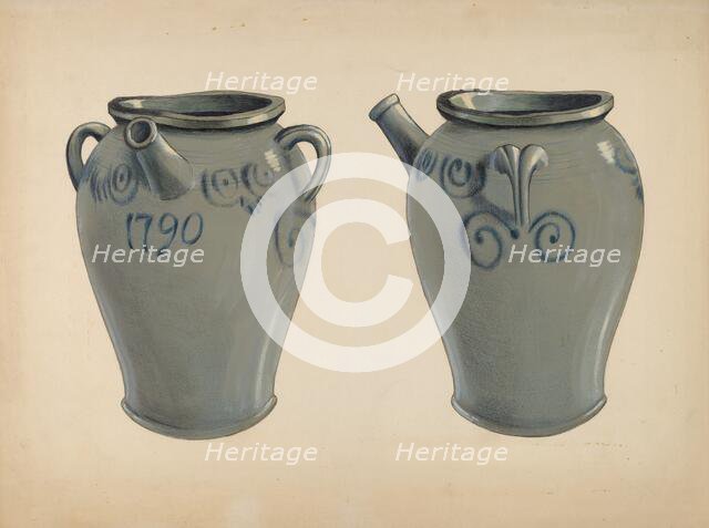 Batter Jar, c. 1936. Creator: Fred Weiss.