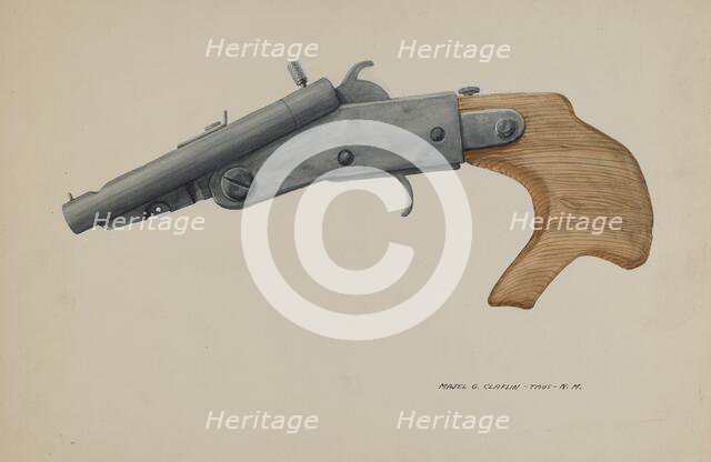 Gun, 1935/1942. Creator: Majel G. Claflin.