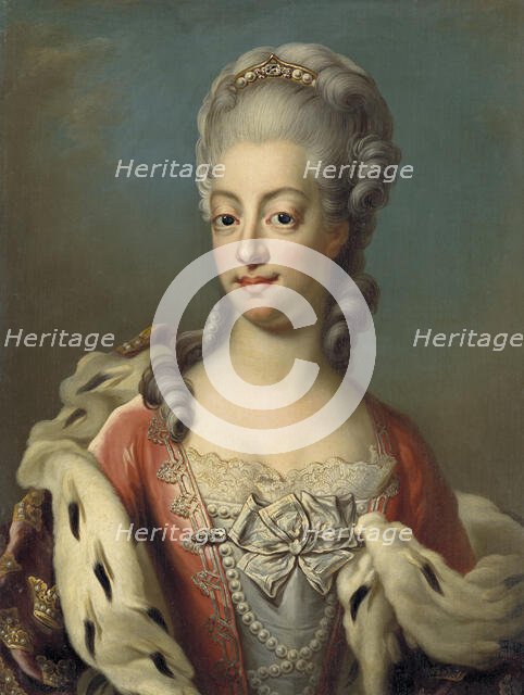Sofia Magdalena, 1746-1813, Princess of Denmark, Queen of Sweden, 1788. Creator: Jakob Bjorck.