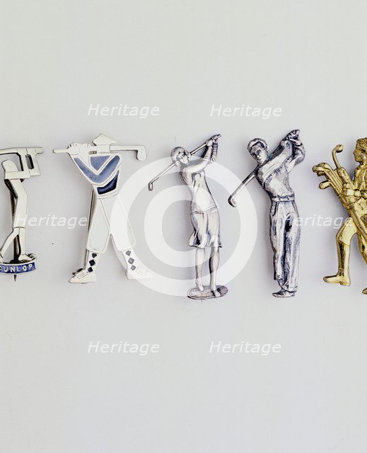 Golfing jewellery, British, c1920s-c1930s. Artist: Unknown