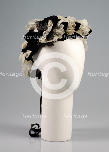 Bonnet, American, ca. 1875. Creator: Unknown.