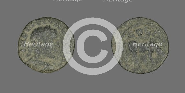 Coin Portraying Emperor Valerian (?), 253-260. Creator: Unknown.