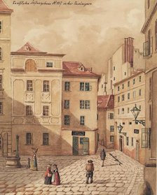 The Knaffelsche Stiftungshaus at Jacobergasse No. 807 in Vienna, 1858. Creator: Carl L. Wiesböck.