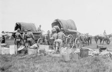 Unloading supplies, N.Y.N.G., between c1910 and c1915. Creator: Bain News Service.