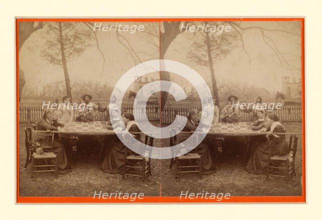 Aunt Hannah's quilting party, United States, 1896. Creator: Unknown.