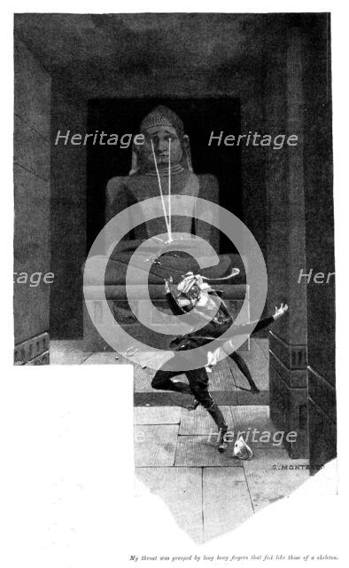 Watched by the Moonlight: My throat was grasped by long bony fingers..., 1898. Creator: Unknown.