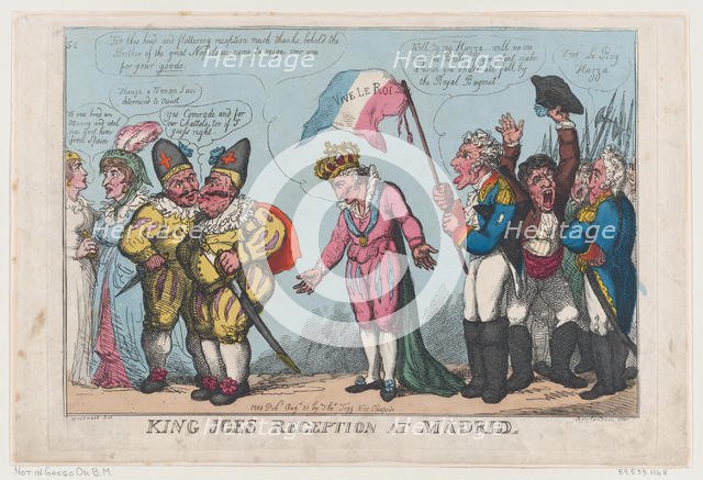 King Joe's Reception at Madrid, August 21, 1808., August 21, 1808. Creator: Thomas Rowlandson.