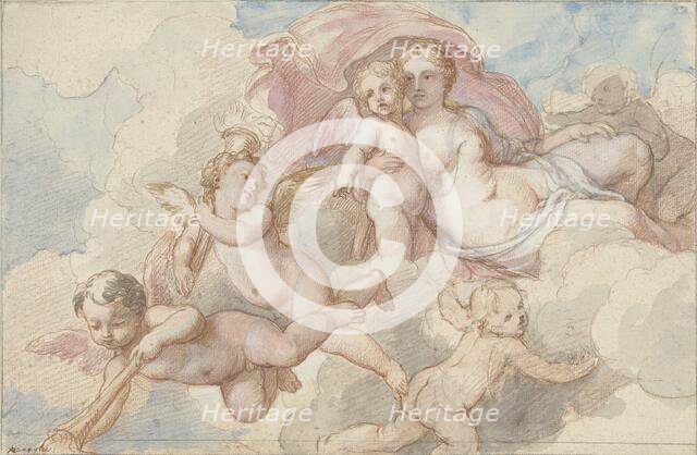 Venus with Amor and putti, 1710-1777. Creators: Charles-Joseph Natoire, Unknown.