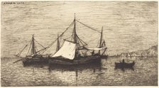 Coasting Trade Vessels, Italy, 1874. Creator: Adolphe Appian.