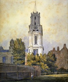Church of St George in the East, Stepney, London, c1815. Artist: William Pearson