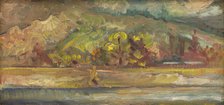 Landscape with a River, 1935-1940. Creator: Arnold Peter Weisz-Kubincan.