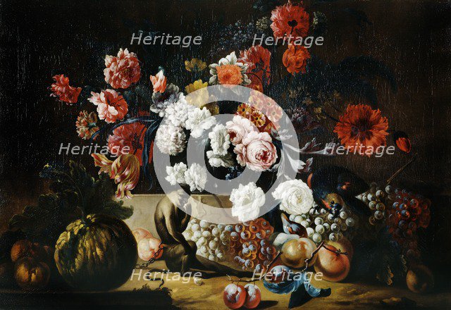 'Still Life with Monkey', 18th century. Artist: Pieter Casteels.