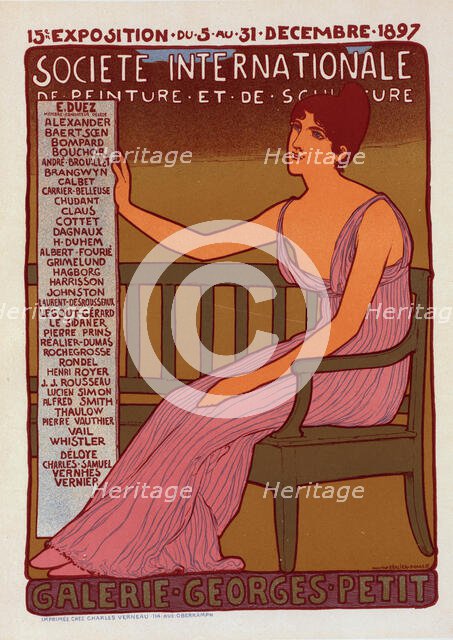 Affiche pour la "Galerie Georges Petit"., c1900. Creator: Maurice Realier-Dumas.
