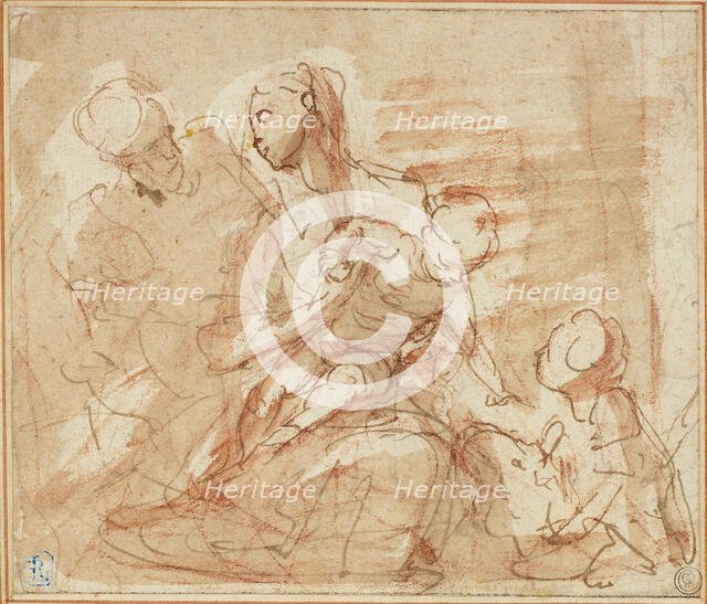 Holy Family with the Infant Saint John, n.d. Creator: Valerio Castello.