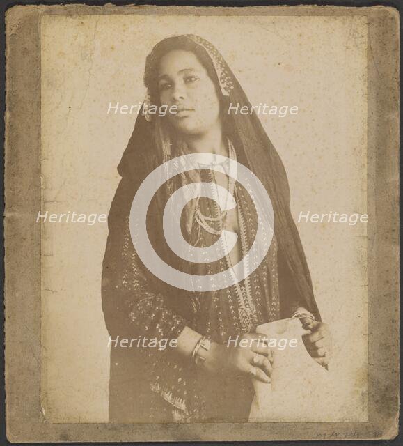 Young woman with veil, about 1870-1890. Creator: Unknown.