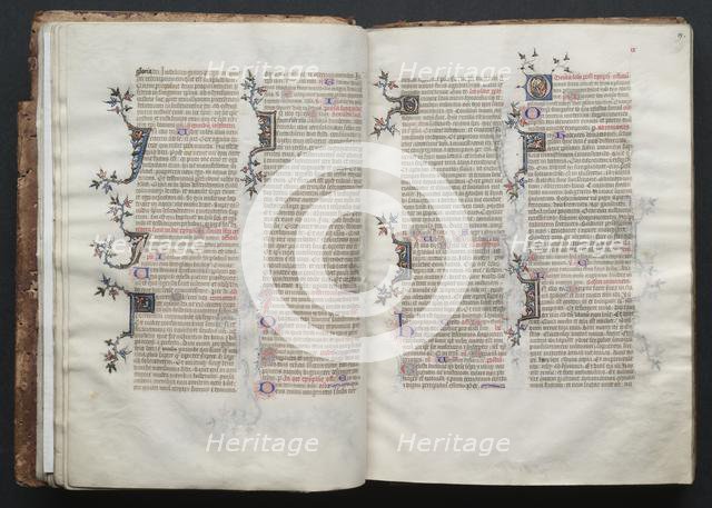 The Gotha Missal: Fol. 19r, Text, c. 1375. Creator: Master of the Boqueteaux (French); Workshop, and.