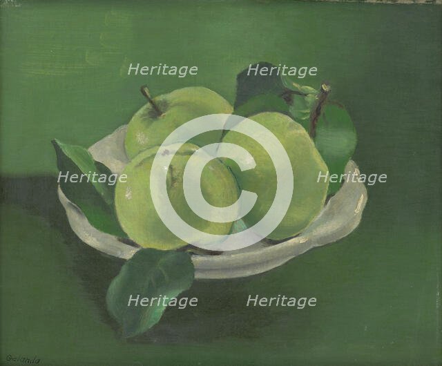 Still Life with Apples, around 1935. Creator: Mikulas Galanda.