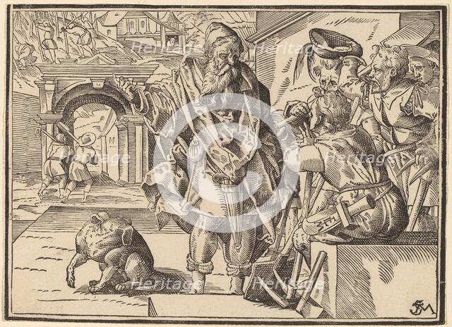 Christ Tells His Disciples of the Last Judgment, published 1630. Creator: Christoph Maurer.