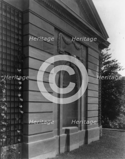 Hamilton Rice Home in Newport, Rhode Island, exterior detail, between 1917 and 1927. Creator: Frances Benjamin Johnston.