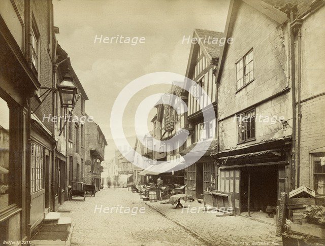 Butcher Row, medieval street in Coventry, Warwickshire, c1880. Artist: Francis Bedford.