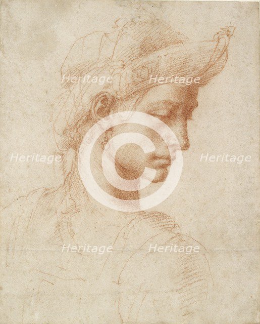 Ideal Head, late 15th-early 16th century. Artist: Michelangelo Buonarroti.