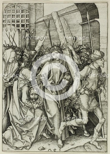 The Bearing of the Cross, from The Passion, c. 1480. Creator: Martin Schongauer.