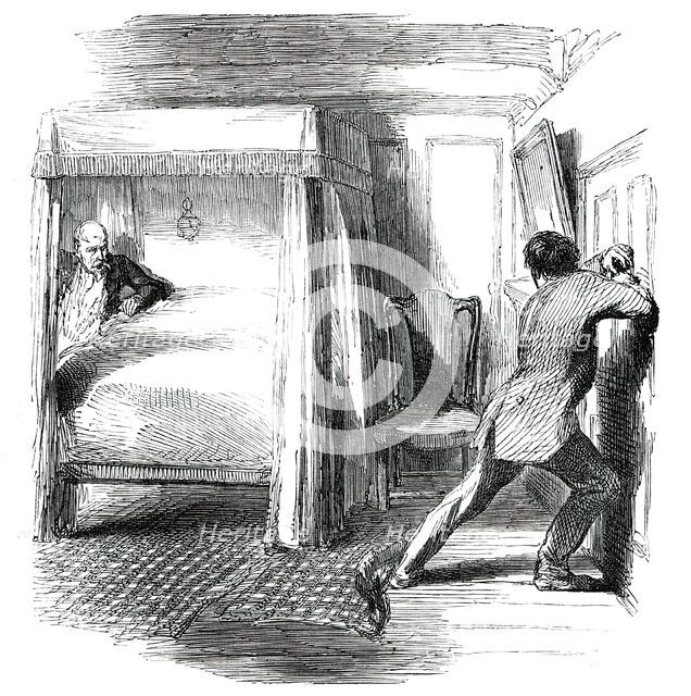 The Late Attack upon Marshal Haynau - the Bed-Room in which Marshal Haynau was Concealed, 1850. Creator: Unknown.