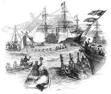 Arrival of the King of the French, at Portsmouth, on Tuesday last, October 1844. Creator: Ebenezer Landells.