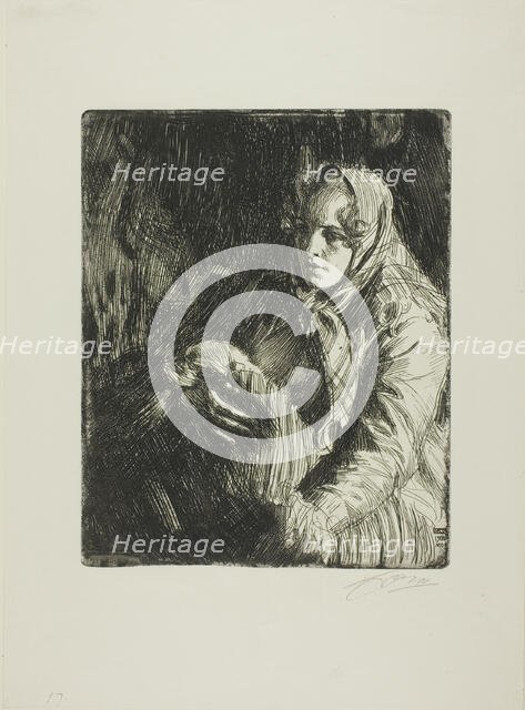 Madonna (A Mother), 1900. Creator: Anders Leonard Zorn.