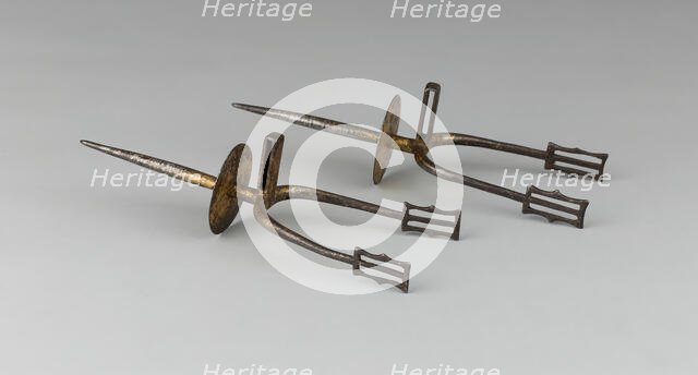Pair of Prick Spurs, Algeria, 18th/19th century. Creator: Unknown.