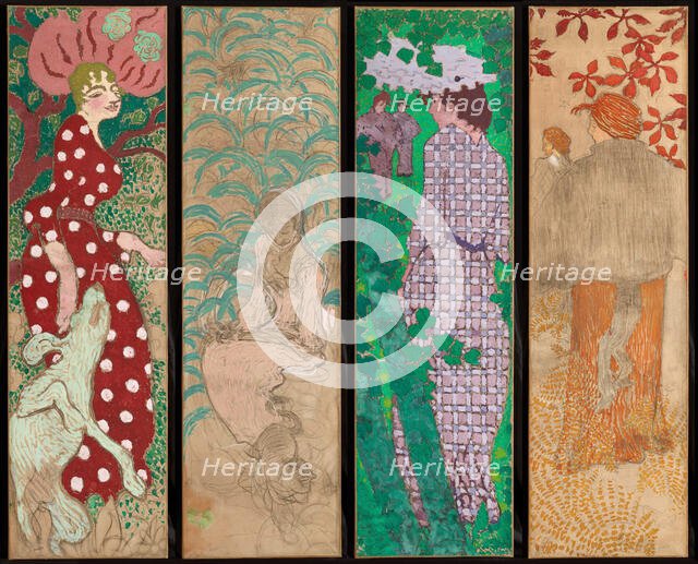 Women in the Garden (Femmes au Jardin), 1890-1891. Creator: Bonnard, Pierre (1867-1947).